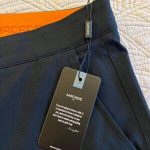 NWT MACADE NAVY FOUR-WAY STRETCH JOGGER GOLF PANTS - SZ 38 Short Slim Fit